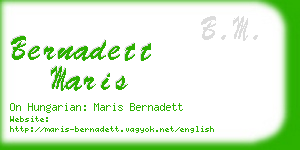 bernadett maris business card